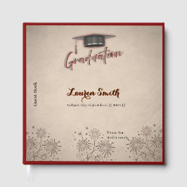 Visitas Libro de Invitados de Graduación Recuerdo Moderno