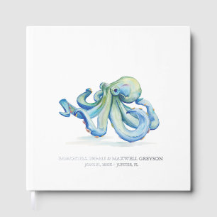 Visitas Libro de Invitados de la Playa Watercolor Octopus