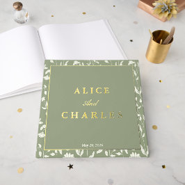 Visitas Libro de invitados de Sage green boda