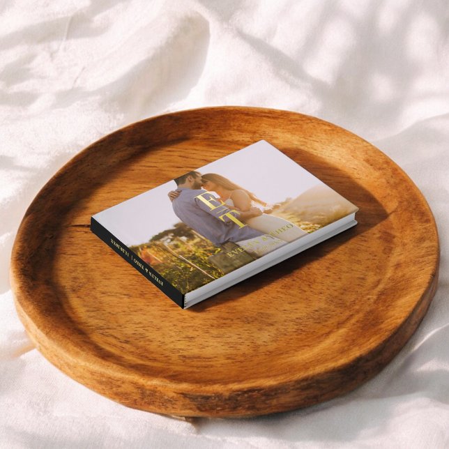 Visitas Libro de invitados Monogram Elegant Photo Boda (Subido por el creador)