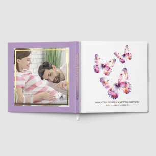 Visitas Libro de invitados para baby shower de mariposa