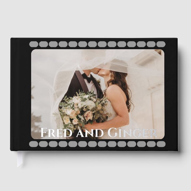 Visitas Libro de invitados para bodas de Relieve metalizad (Anverso)