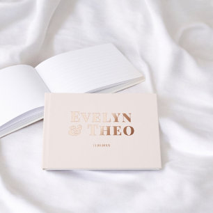 Visitas Libro de invitados para Bodas simples de Rubor con