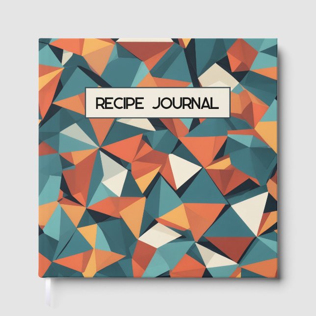 Visitas Libro de Recetas | Geométrico de Época Media en Ve (Anverso)