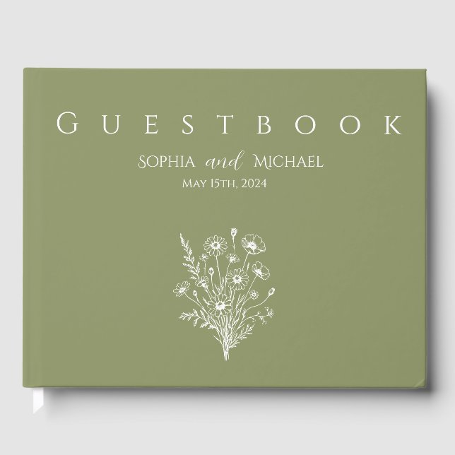 Visitas Libro de Wildflower Elegance-Guest (Anverso)