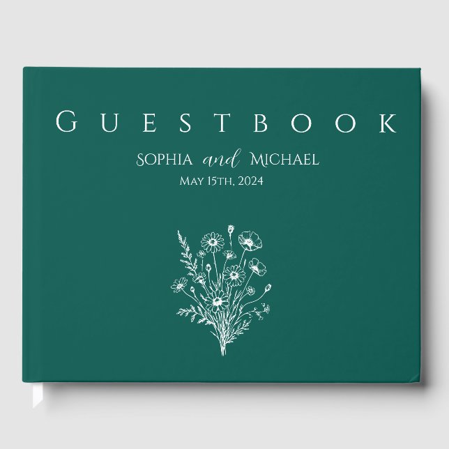 Visitas Libro de Wildflower Elegance-Guest (Anverso)