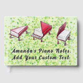 Visitas Lime Cream Watercolor Diario Artístico Libro De Pi