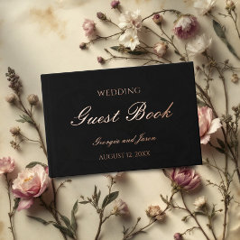 Visitas Lujoso libro de bodas de Relieve metalizado modern