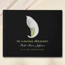 Memorial de Calla Lily o Libro de Funeral