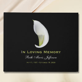 Visitas Memorial de Calla Lily o Libro de Funeral