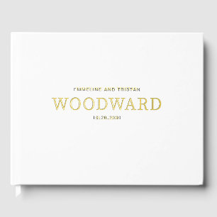 Visitas Moda Libro de invitado Boda simple Relieve metaliz