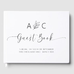 Visitas Moderno libro de Bodas Minimalistas