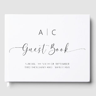Visitas Moderno libro de Bodas Minimalistas