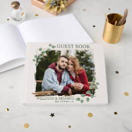 Visitas Moderno Libro Minimalista De Invitados De Wed Foto