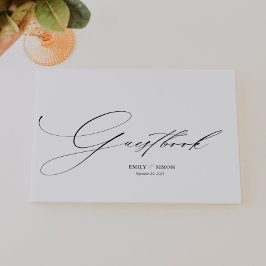 Visitas Moderno y elegante libro de Bodas de caligrafía