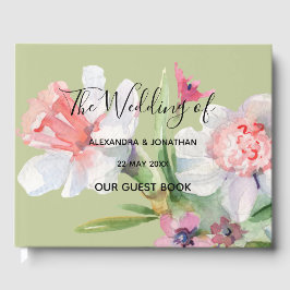 Visitas Narciso blanco en un libro de Bodas florales sabio