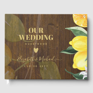 Visitas Personalizado Rustic Lemons y deja libro de invita