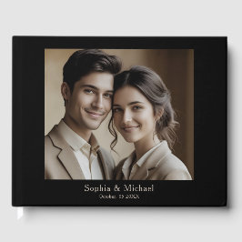 Visitas Plantilla moderna minimalista de libro de invitado