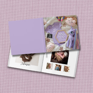 Visitas Púrpura Magia Unicornio Bebé libro de fotos
