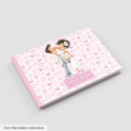 Visitas Quirky Watercolor Boda Memoria Libro de invitado