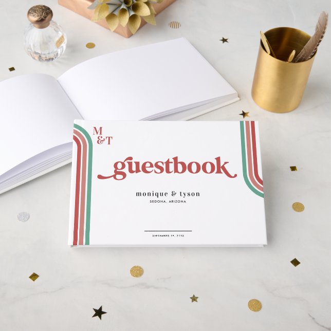 Visitas Retro Setentis | Libro de Bodas (Anverso Abierto)