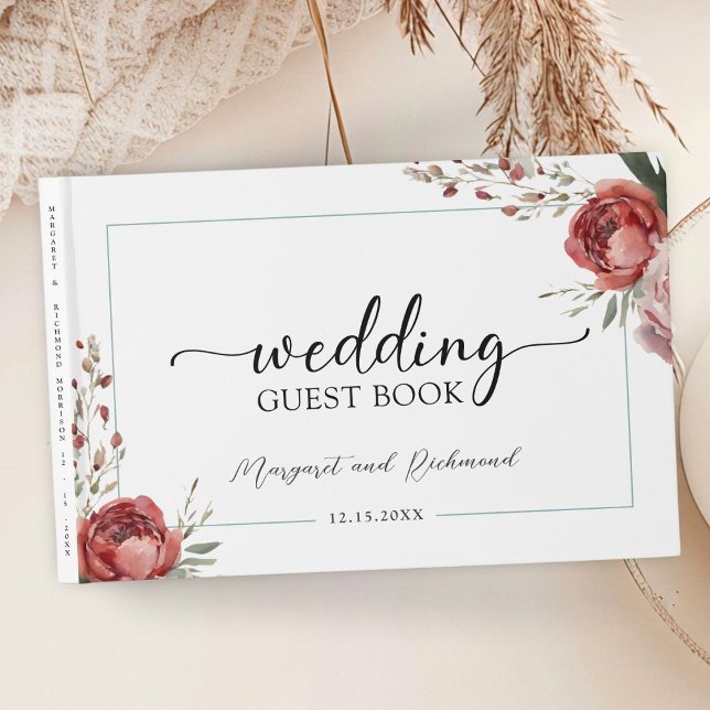 Visitas Rústico libro de Bodas florales de Borgoña (Subido por el creador)