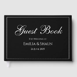 Visitas Sofisticado libro de Bodas blancos y negros
