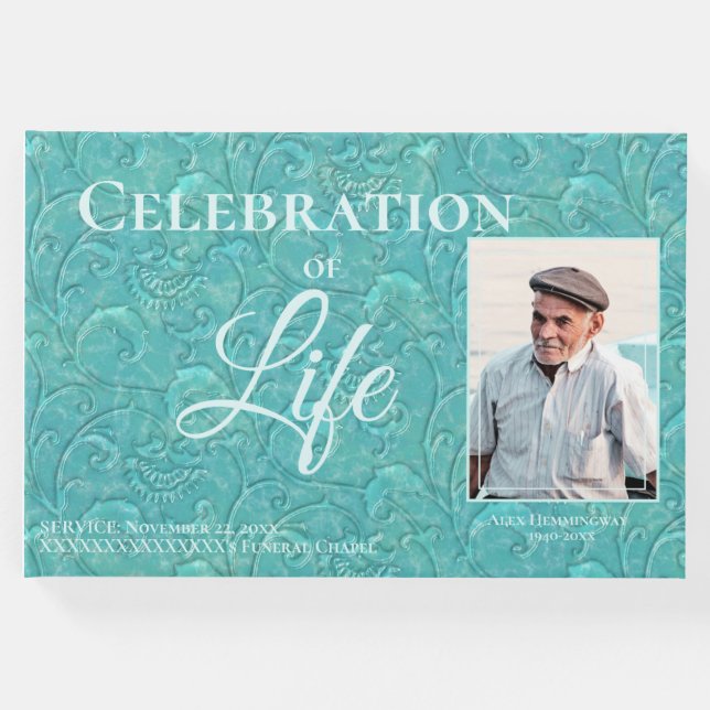 Visitas Verde azulada Celebración Del Libro De La Foto De  (Anverso)