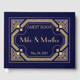 Visitas Vintage Great Gatsby Art Deco Boda Libro de invita