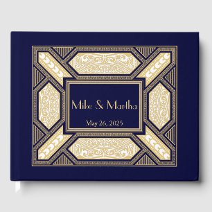 Visitas Vintage Great Gatsby Art Deco Boda Libro de invita