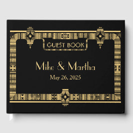 Visitas Vintage Great Gatsby Art Deco Boda Libro de invita