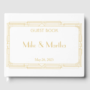 Visitas Vintage Great Gatsby Art Deco Boda Libro de invita