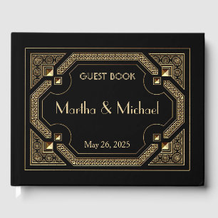 Visitas Vintage Great Gatsby Art Deco Libro de Oro 3D