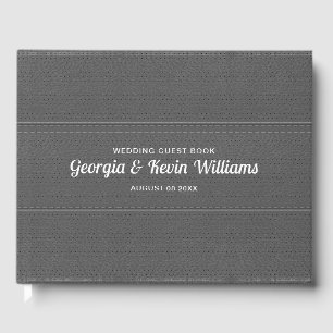 Visitas Vintage gris textura de piel de imitación Libro de