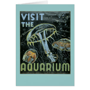 Visite el acuario - el poster de WPA -