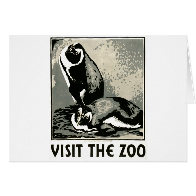Visite el parque zoológico - el poster de WPA - (Anverso (Horizontal))