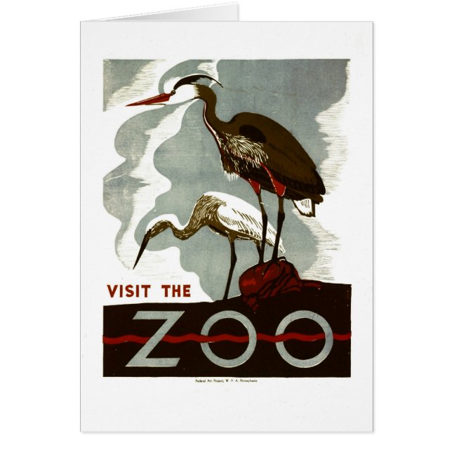 Visite el parque zoológico - el poster de WPA - (Frente)