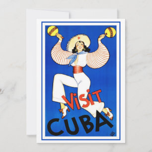 Visite La Habana, Cuba, cartel vintage de viaje Ma