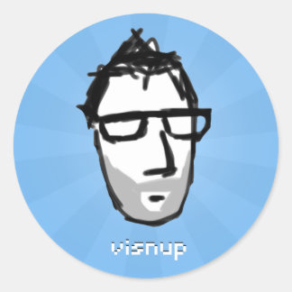 visnu pegatina (azul)