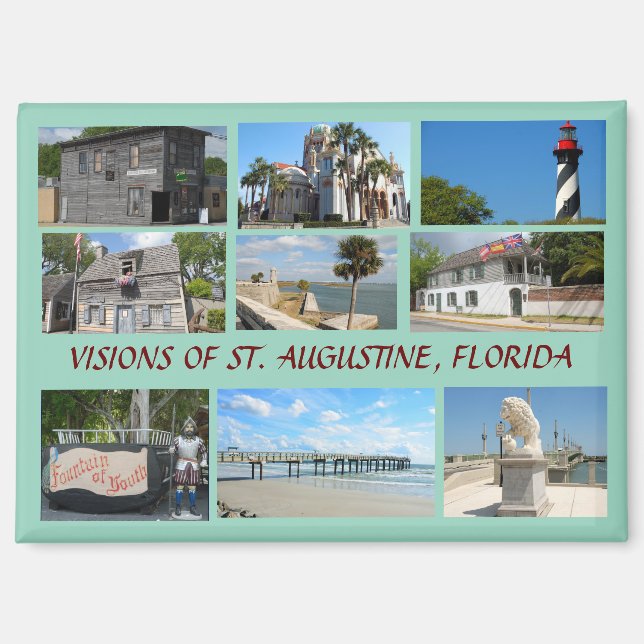 Visones de San Agustín, imán de Florida (Anverso)