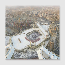 Vista aérea de Kaaba, Masjid al-Haram y La Meca