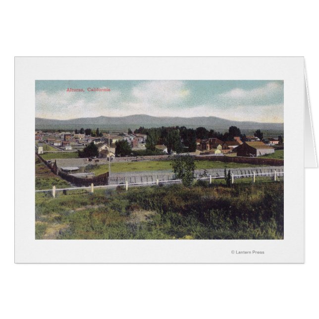 Vista aérea de la ciudad de Alturas, CA (Anverso (Horizontal))