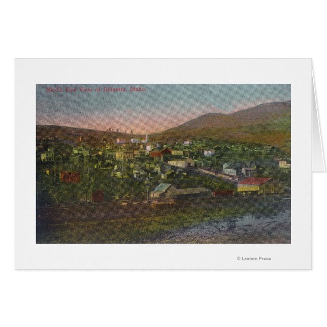 Vista aérea de la ciudad de Juliaetta, ID (Anverso (Horizontal))