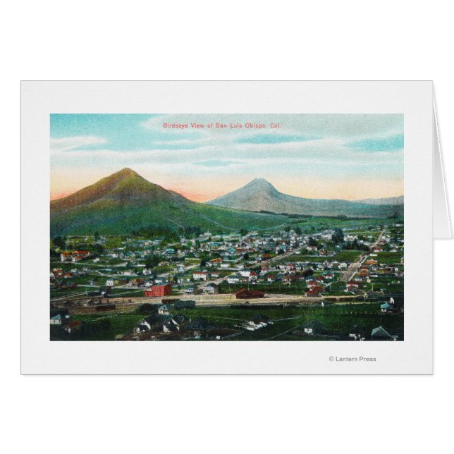 Vista aérea de la ciudad de San Luis Obispo, CA (Anverso (Horizontal))