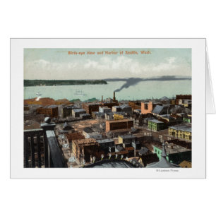 Vista aérea de la ciudad y el puerto