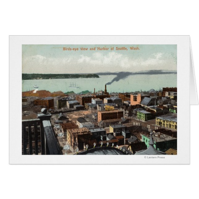 Vista aérea de la ciudad y el puerto (Anverso (Horizontal))