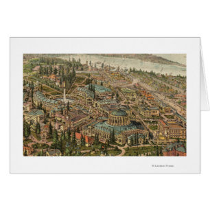 Vista aérea de la expo de Alaska el Yukón el