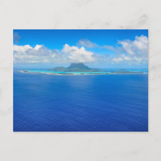 Vista aérea de la postal de Bora Bora (Anverso)