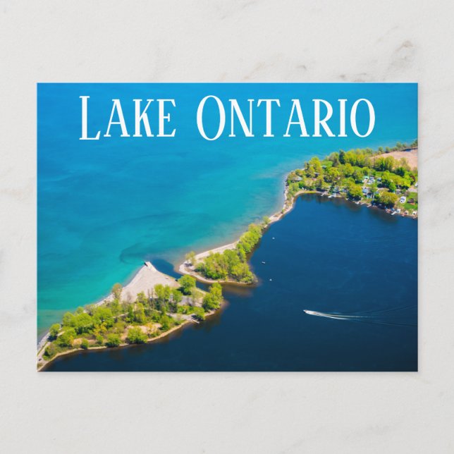 Vista aérea de la postal del lago Ontario - Grande (Anverso)