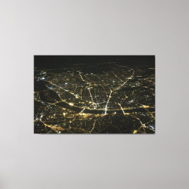 Vista aérea de las luces nocturnas en el arte de l